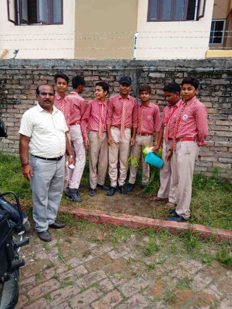 Planting of trees conducted by our seniour students on 28-July-2022 on the eve of World Nature Conservation Day OR <strong>HARIYAL AMAWASYA</strong>